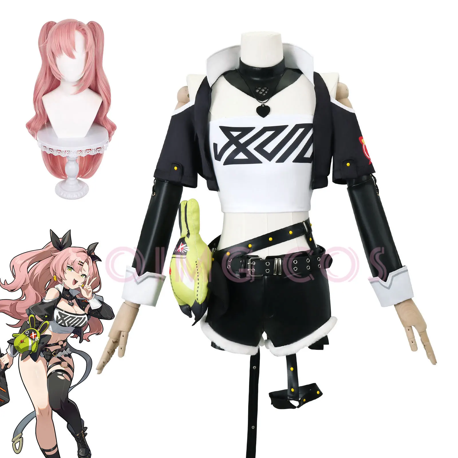 Party Games Kit - ニコール・デマラ・ゼンレス・ゾーン・ゼロコスプレ衣装制服ウィッグアニメハロウィンコスチュームパーティー仮装女性ゲーム