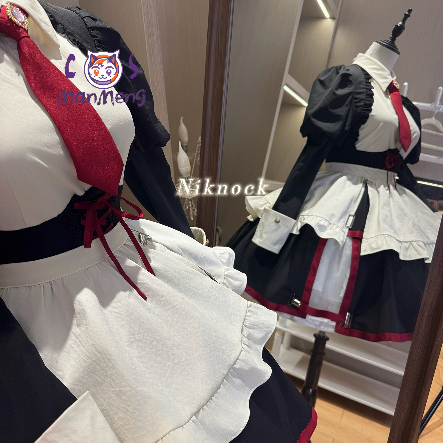 Party Games Kit - ゲームWhen they cry 3 永田沙耶子シアンノンコスプレ衣装女性の甘いメイド制服帽子ウィッグハロウィンパーティーロリータドレス