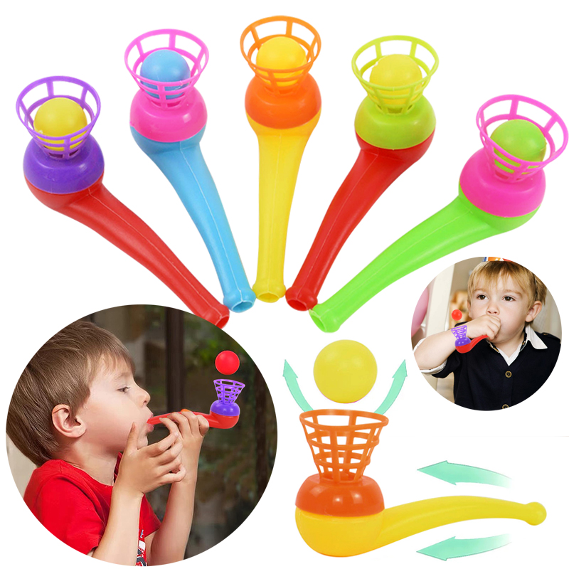 Party Games Easter For Kids - 6/12 個マジック吹くパイプフローティングボール子供の好意ゲームバランストレーニングおもちゃ結婚式誕生日パーティーピニャータギフトバッグフィラー