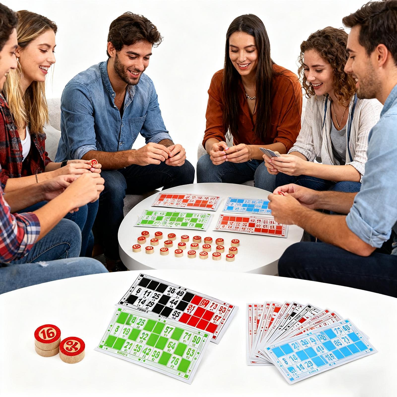 ビンゴセット 面白いヴィンテージ木製おもちゃ 大きな印刷カー - Party Games For Large Groups のレビューと価格