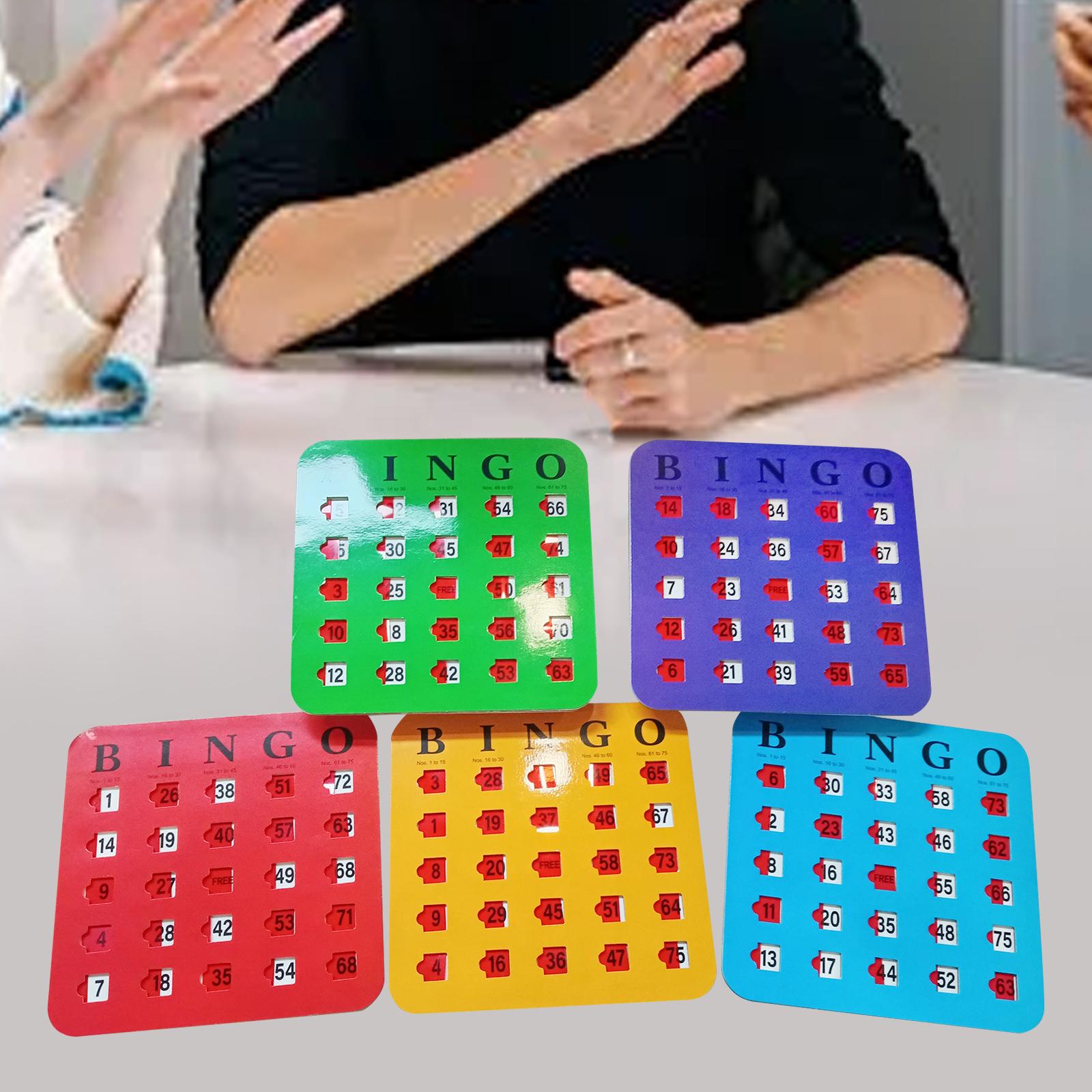 5枚入りビンゴゲームカード、大きなプリントのビンゴカードボー - Party Games For Large Groups のレビューと価格