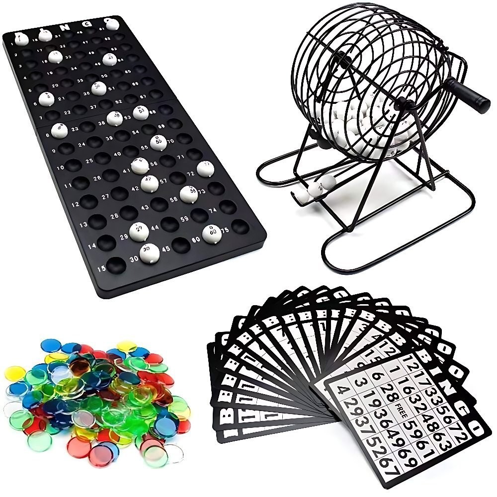 スチール製ビンゴゲームセット、ビンゴ抽選機、大型卓上ゲーム、 - Party Games For Large Groups のレビューと価格