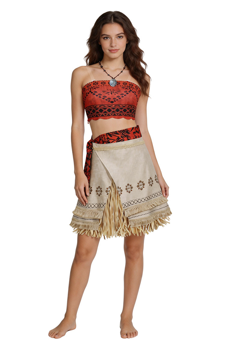 ハロウィンドレス モアナ風コスプレ衣装 女性用 映画キャラク - Party Games Moana のレビューと価格