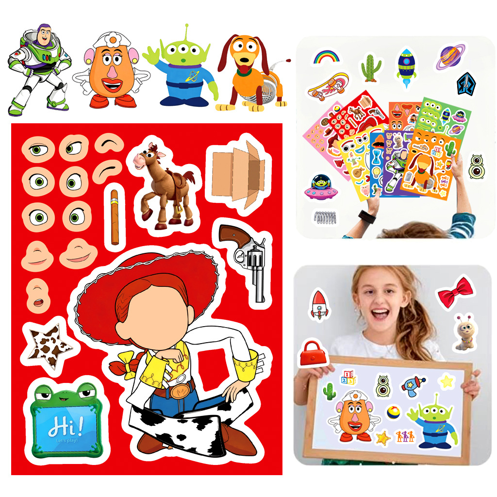 8/16シート フェイスメイクアップ 漫画おもちゃ トピック - Party Games Kids のレビューと価格